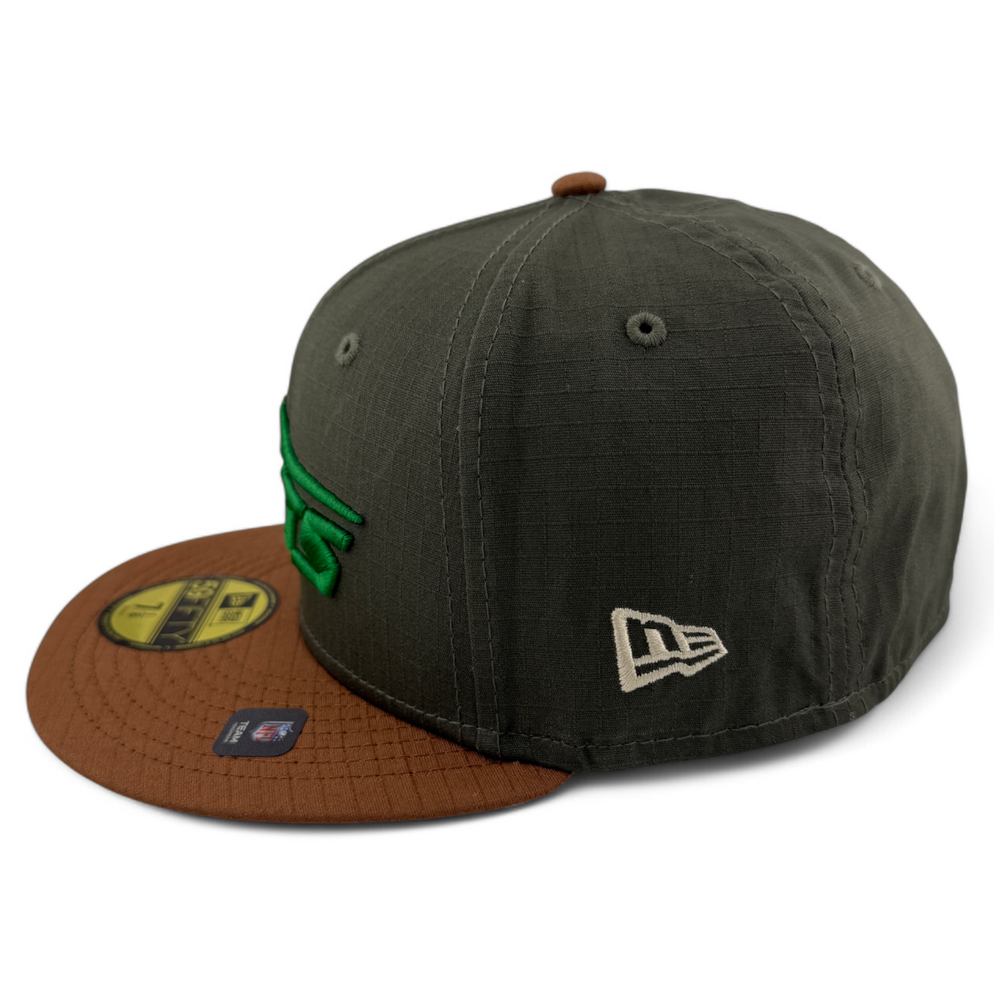 New Era New York Jets NFL Ripstop Olive 50th Anniversary 59Fifty Fitted Hat Cap