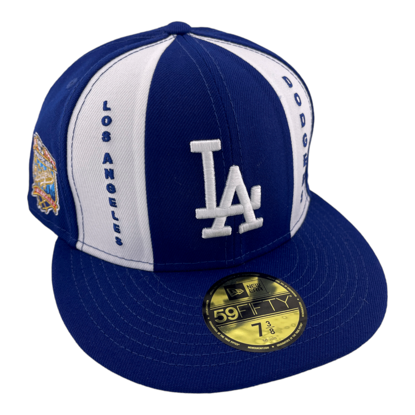 New Era Los Angeles Dodgers 40th Anniversary Patch Pinwheel Blue 59FIFTY Hat Cap