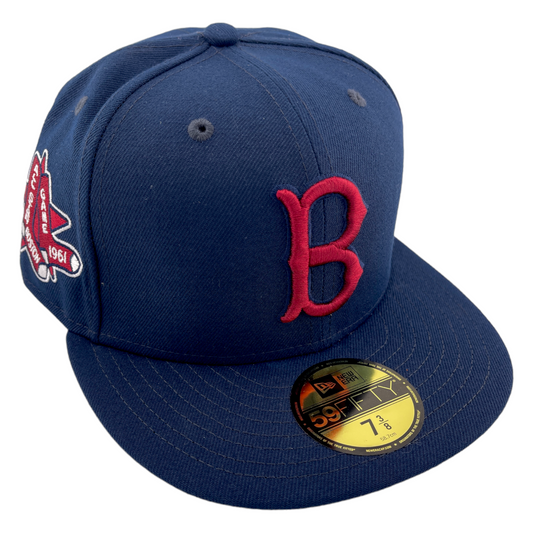 New Era Boston Red Sox MLB 1961 All-Star Game Patch Cranberry 59Fifty Fitted Hat