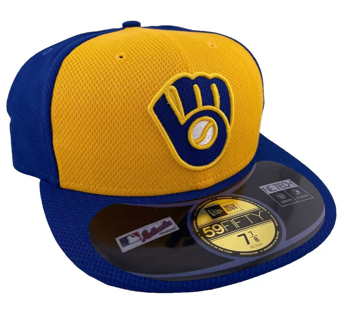 New Era Milwaukee Brewers MLB 2013 Alt Logo Clubhouse 59FIFTY Fitted Hat Cap