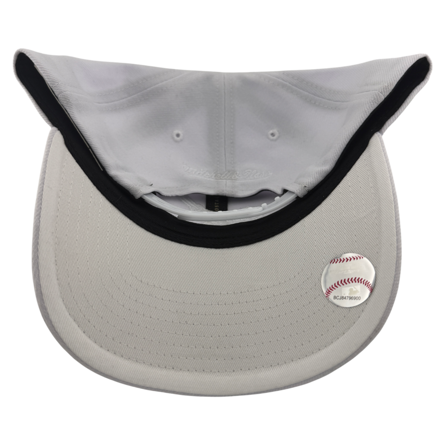 Mitchell & Ness San Diego Padres All White Swinger Logo Snapback Adjustable Fit