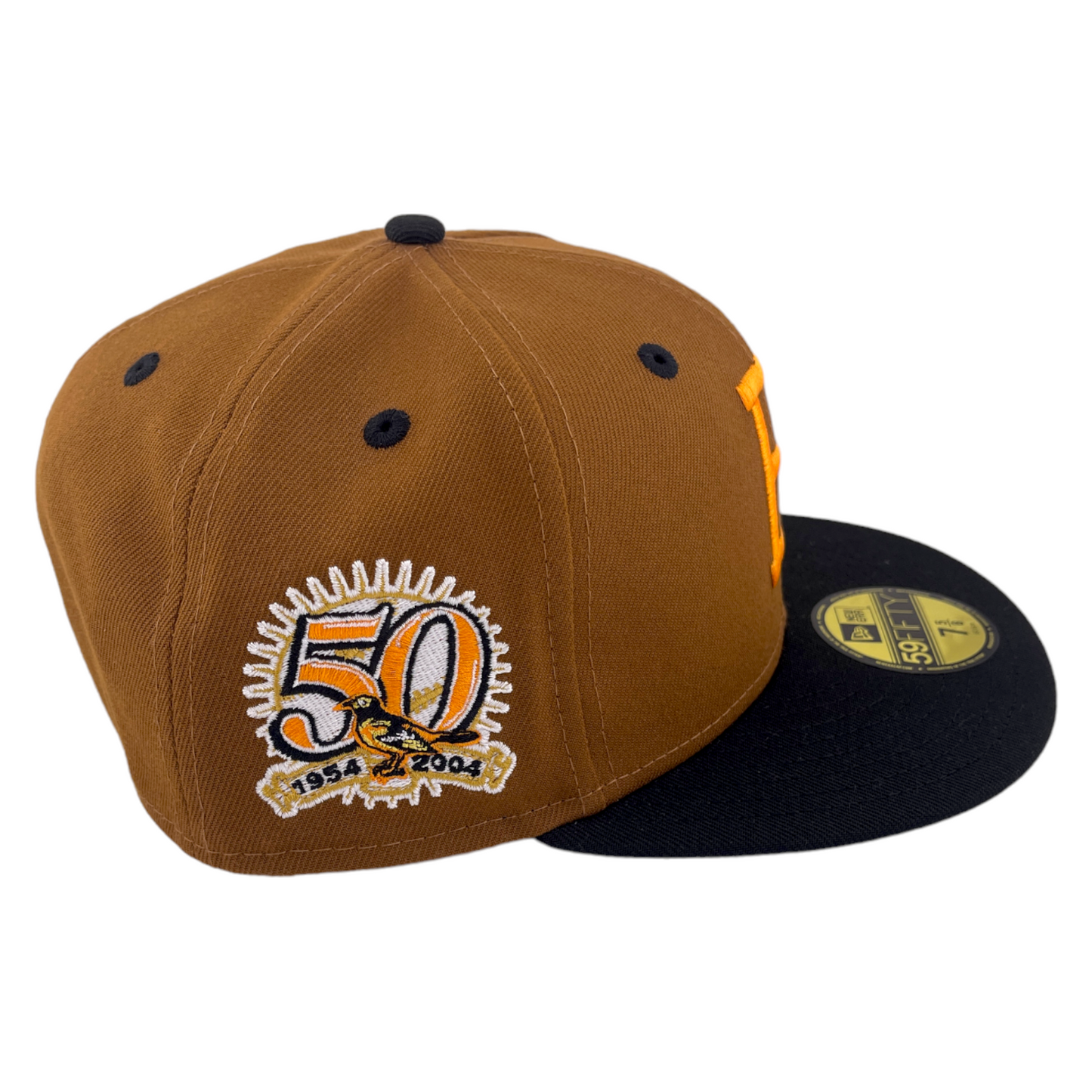 New Era Baltimore Orioles Two Tone Flint Pack 50th Side Patch 59FIFTY Fitted Hat