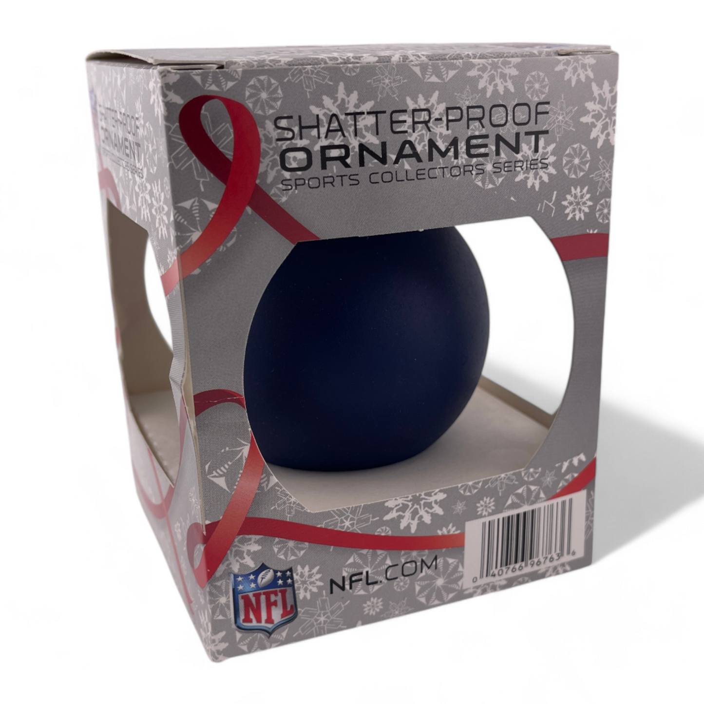 2-PACK Houston Texans NFL Navy Round Shatterproof Christmas Tree Boxed Ornament