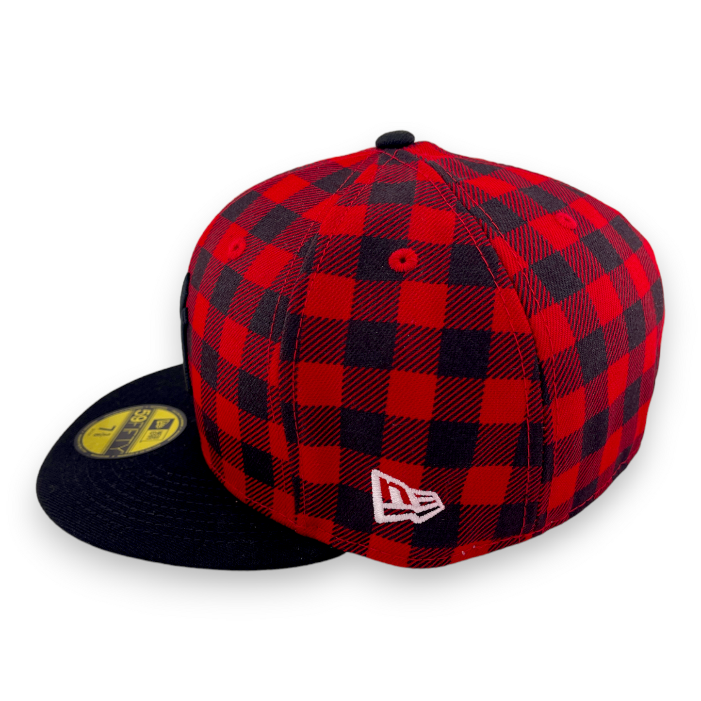 New Era New York Yankees 1999 World Series Patch Plaid Checkered Red 59FIFTY Hat Cap