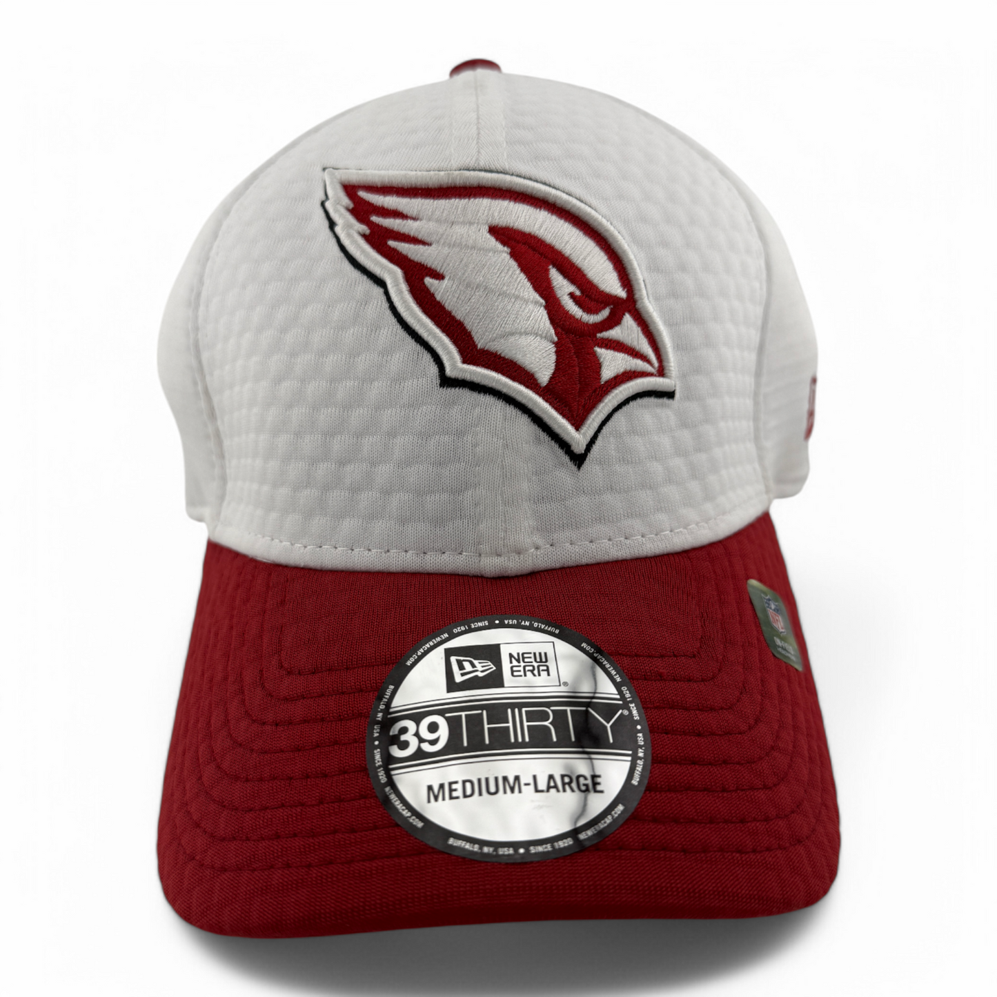 New Era Arizona Cardinals NFL 2024 Training Camp White 39Thirty Flex Fit Hat Cap