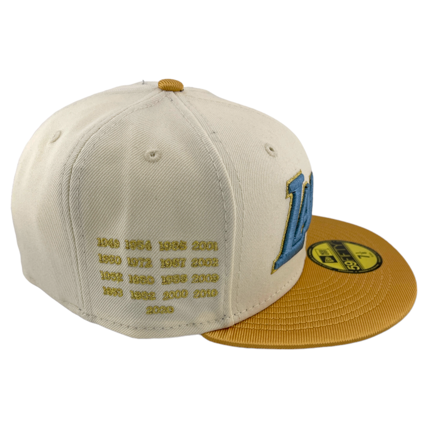 New Era Los Angeles Lakers Chrome Pack White/Gold Blue UV NBA 59Fifty Fitted Hat Cap