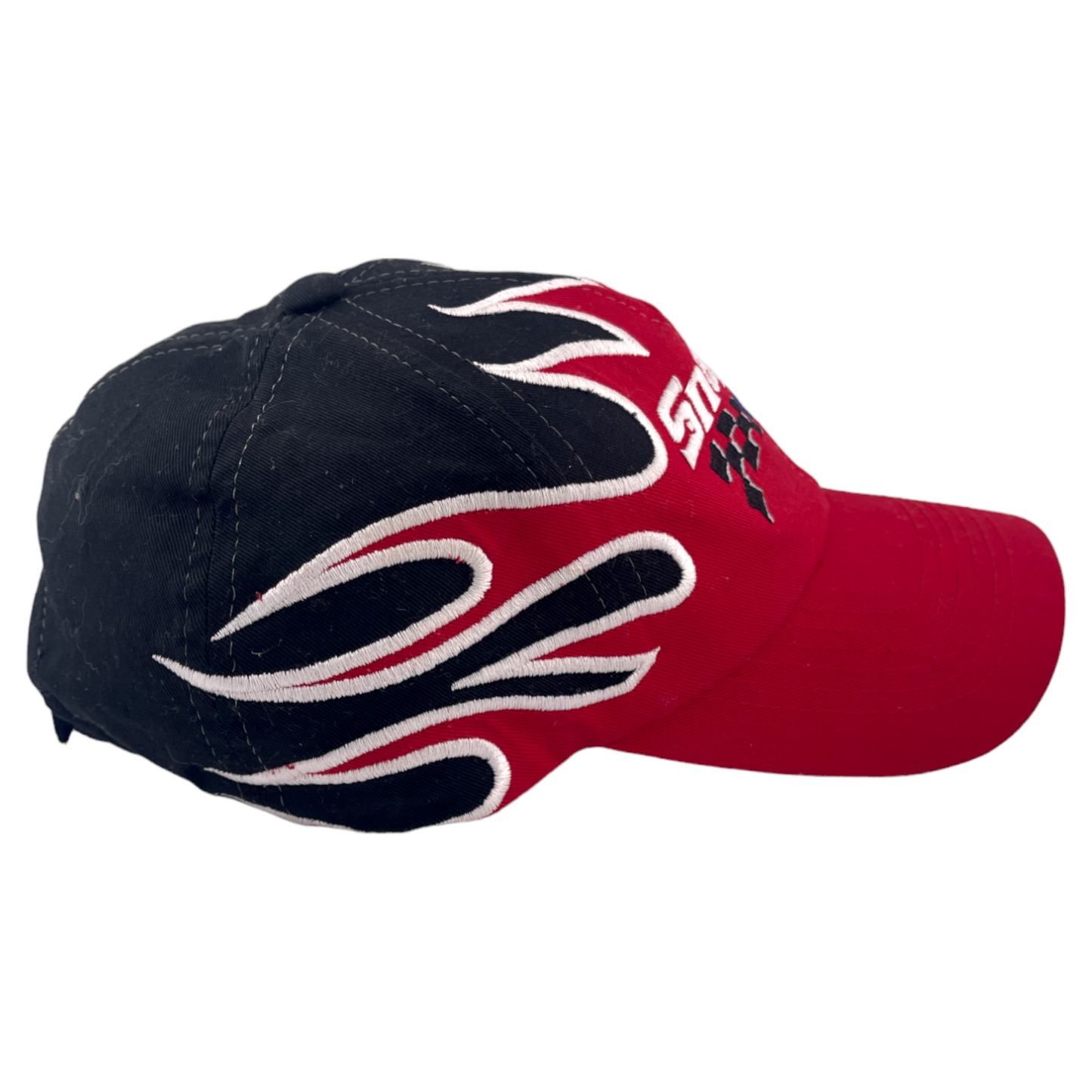 Vintage Snap-On Racing Official Merchandise Black/Red Flame Adjustable Hat Cap