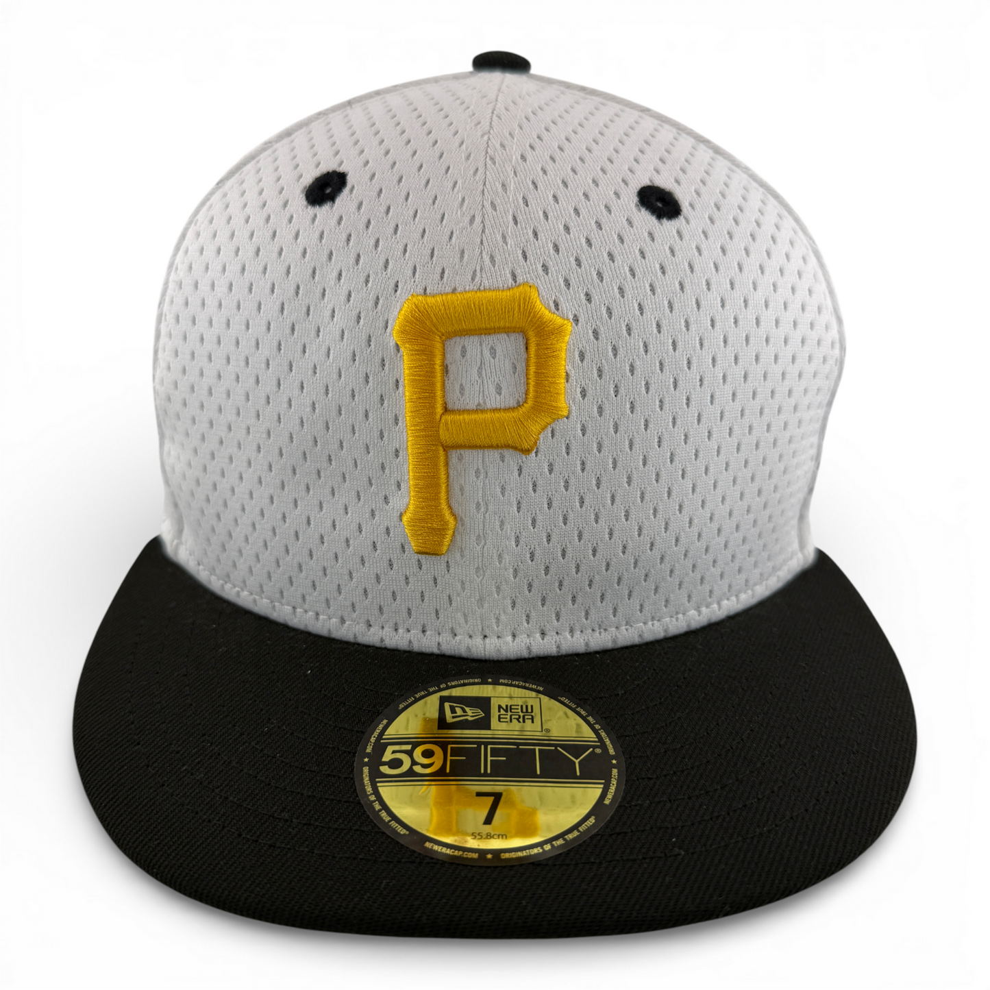 New Era Pittsburgh Pirates MLB Throwback Jersey Mesh 59Fifty Fitted Hat Cap