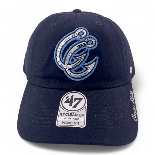 '47 Brand Corpus Christi Hooks MiLB Sparkle Womens Clean Up Adjustable Dad Hat