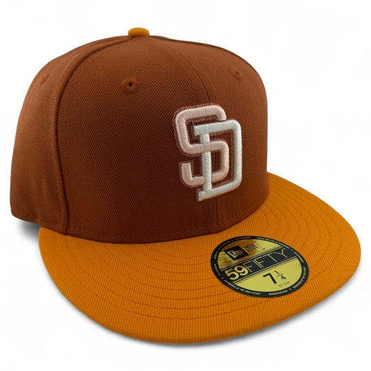 New Era San Diego Padres MLB Rust Gold Pack Tan 59FIFTY Fitted Hat Cap