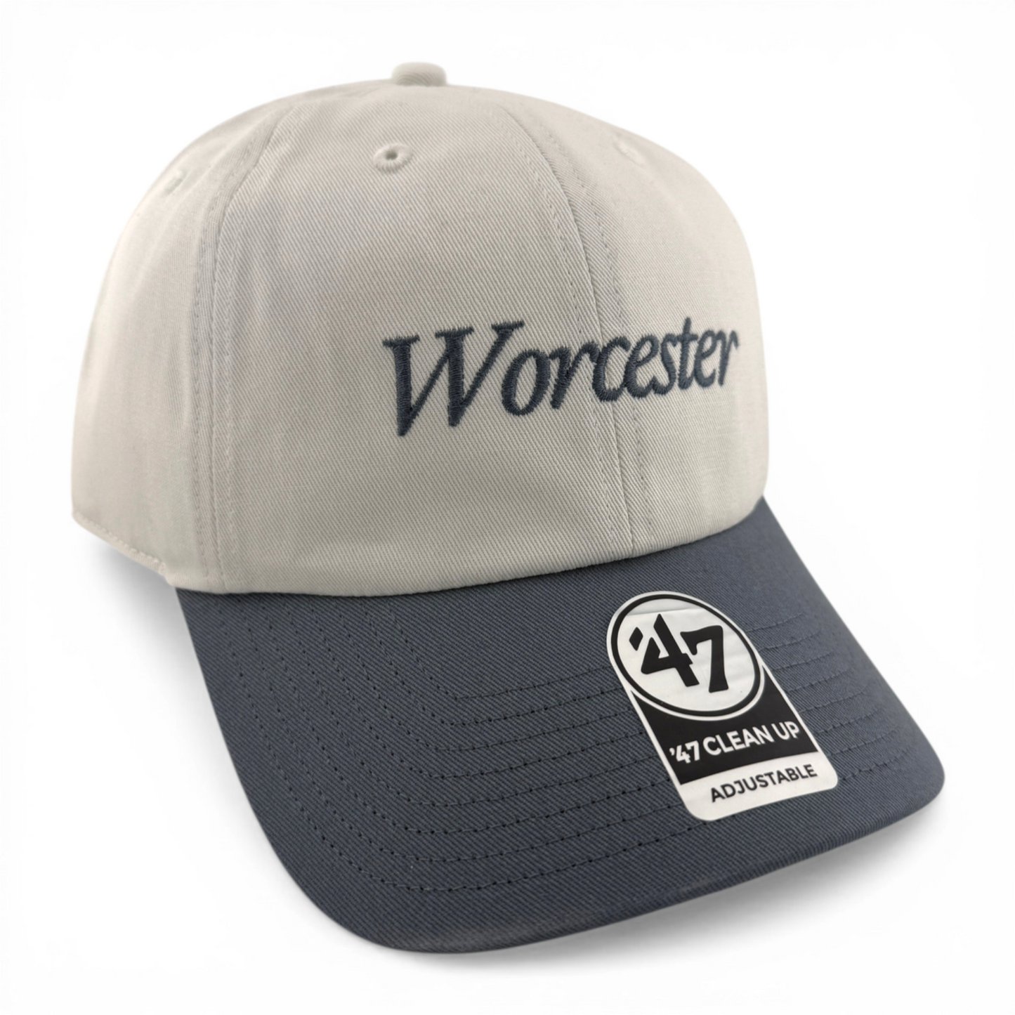 '47 Brand Worcester Red Sox WooSox Foundation Script Clean Up Adjustable Dad Hat