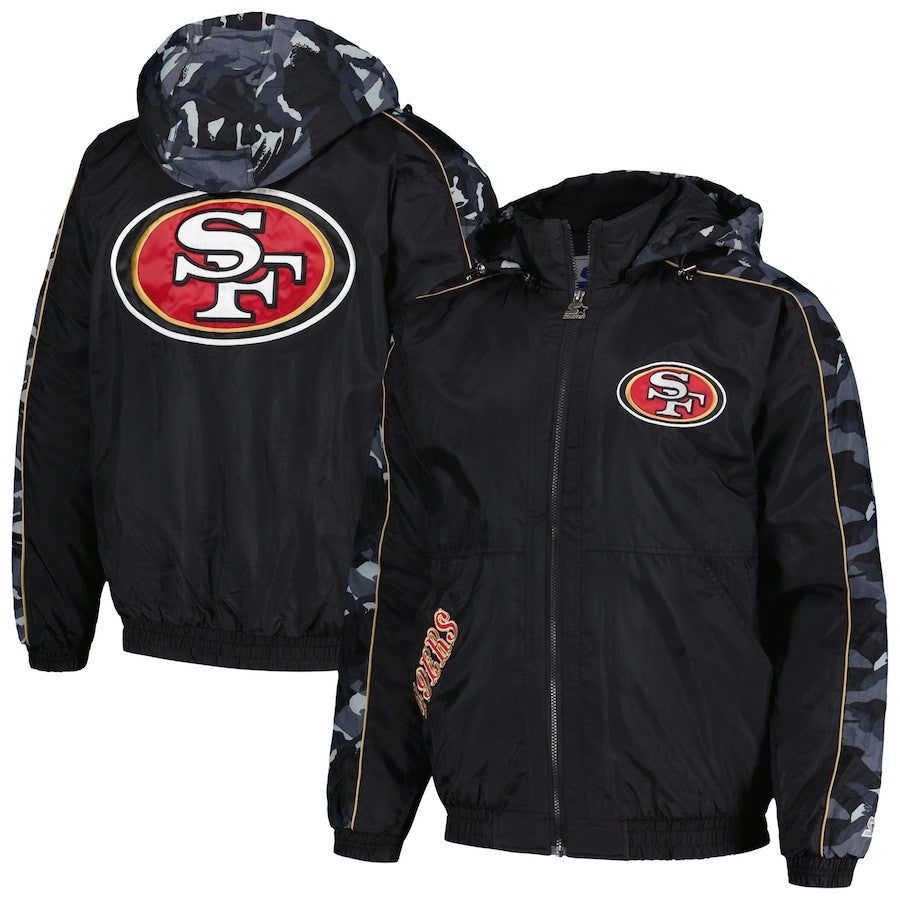 Starter San Francisco 49ers NFL Thursday Night Full-Zip Hooded Jacket Mens Large