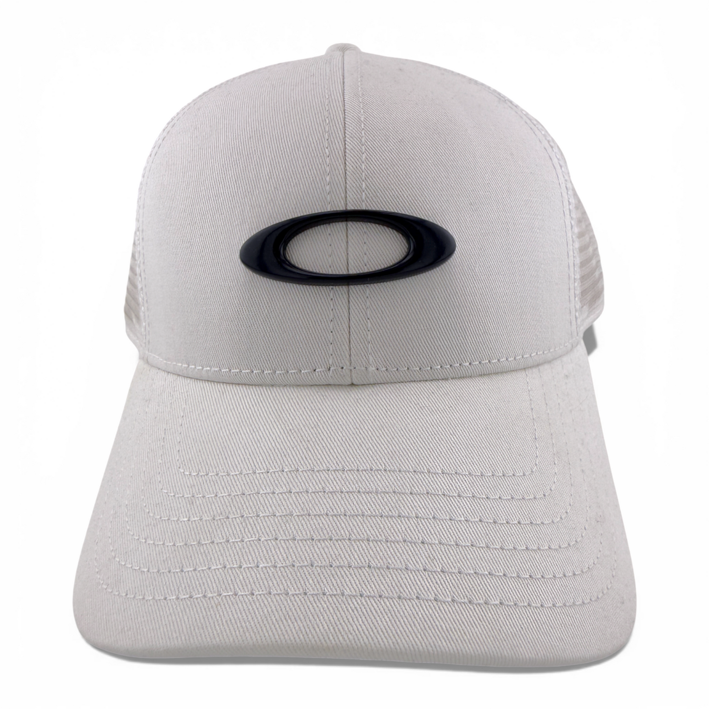 Oakley Ellipse White Black/Logo Trucker Mesh Back Adjustable SnapBack Hat Cap