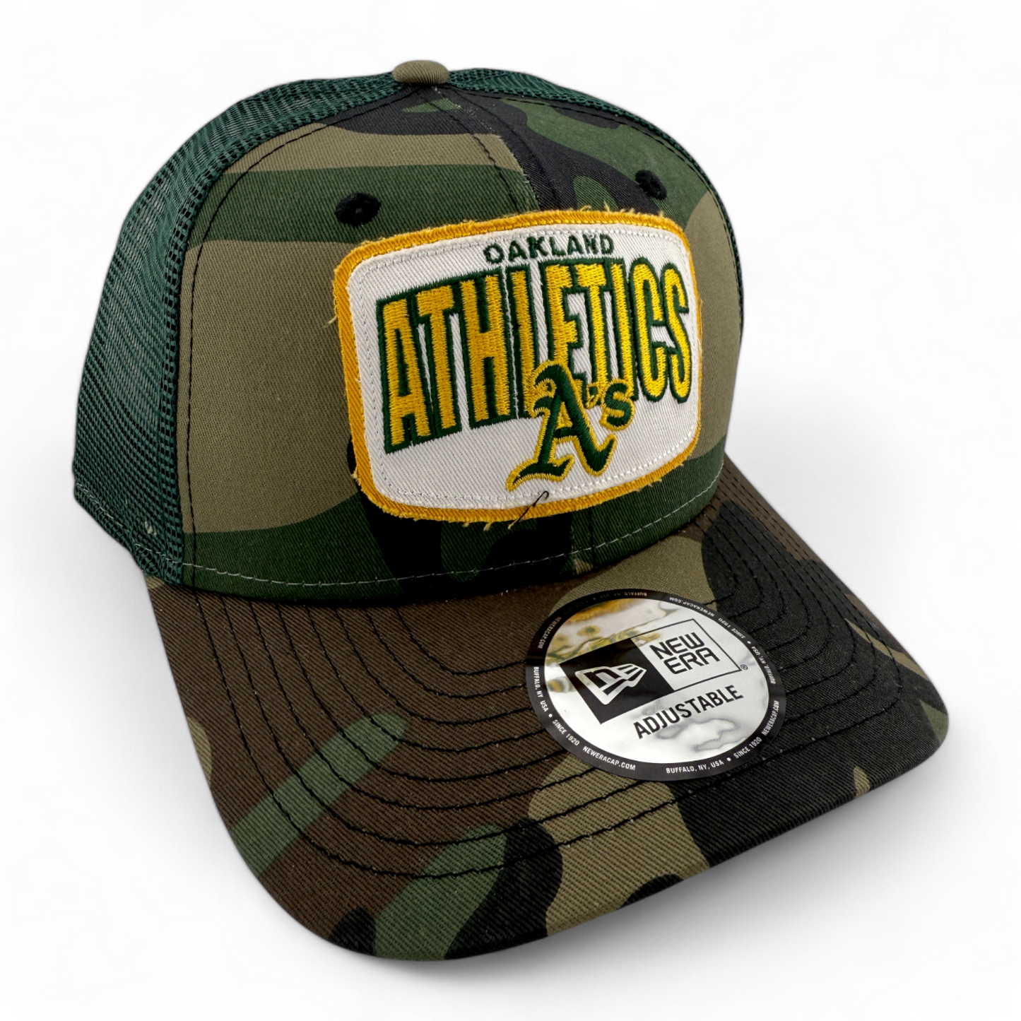 New Era Oakland Athletics A's MLB Camouflage Snapback Adjustable Trucker Hat