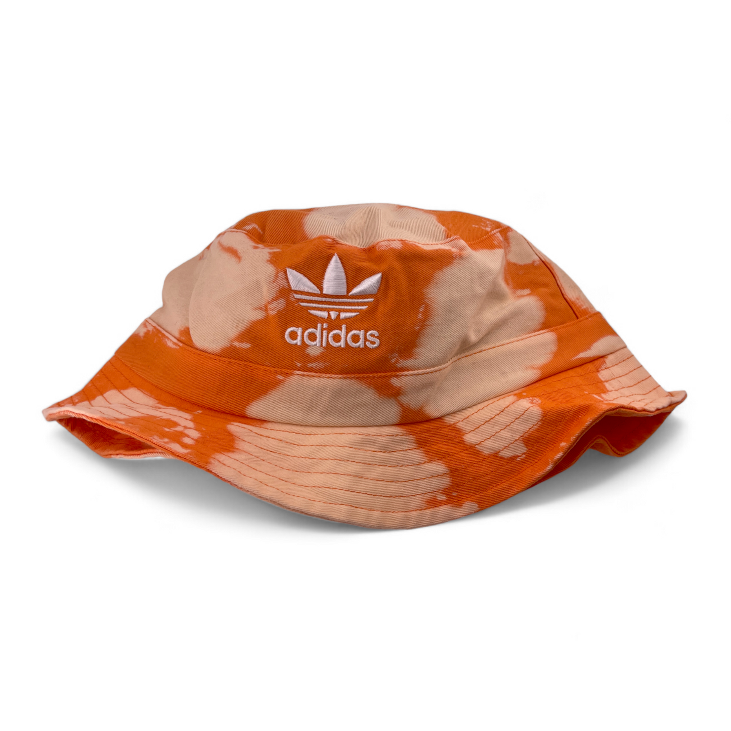 ADIDAS Originals Trefoil Logo Orange Reverse Tie Dye Boonie Bucket Hat OSFA