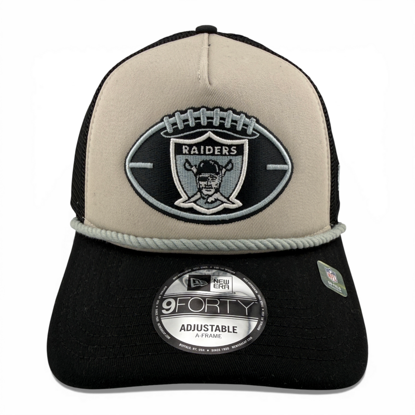 New Era Las Vegas Raiders NFL Historic Rope Trucker 9Forty Snapback Adjustable