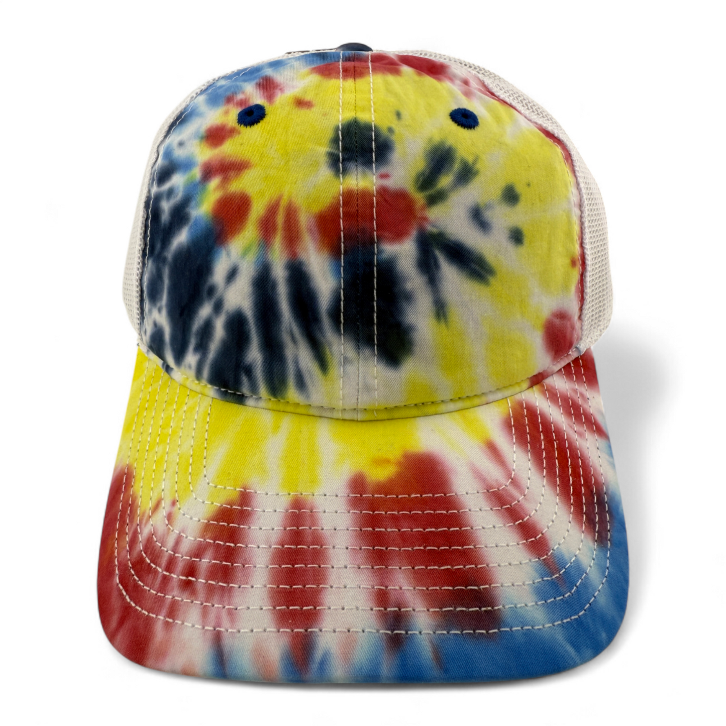 The Game GB470 Rainbow Tie Dye Trucker Mesh Back Snapback Adjustable Dad Hat Cap