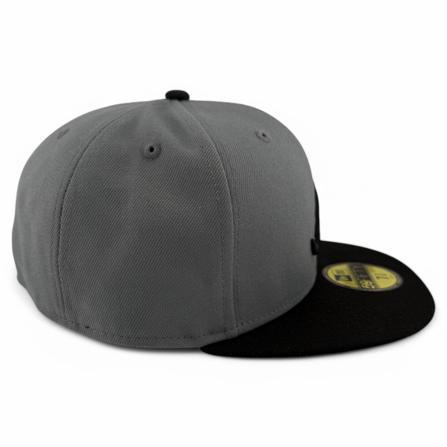 New Era Atlanta Braves MLB Basic Grey/Black Logo 59Fifty Fitted Hat Cap