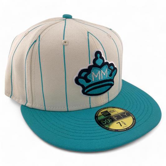 New Era Miami Marlins MLB Cooperstown Retro City Pinstripe 59FIFTY Fitted Hat