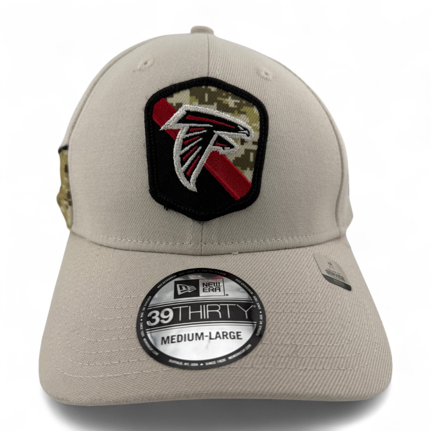 New Era Atlanta Falcons NFL 2023 Salute to Service Tan 39Thirty Flex Fit Hat Cap