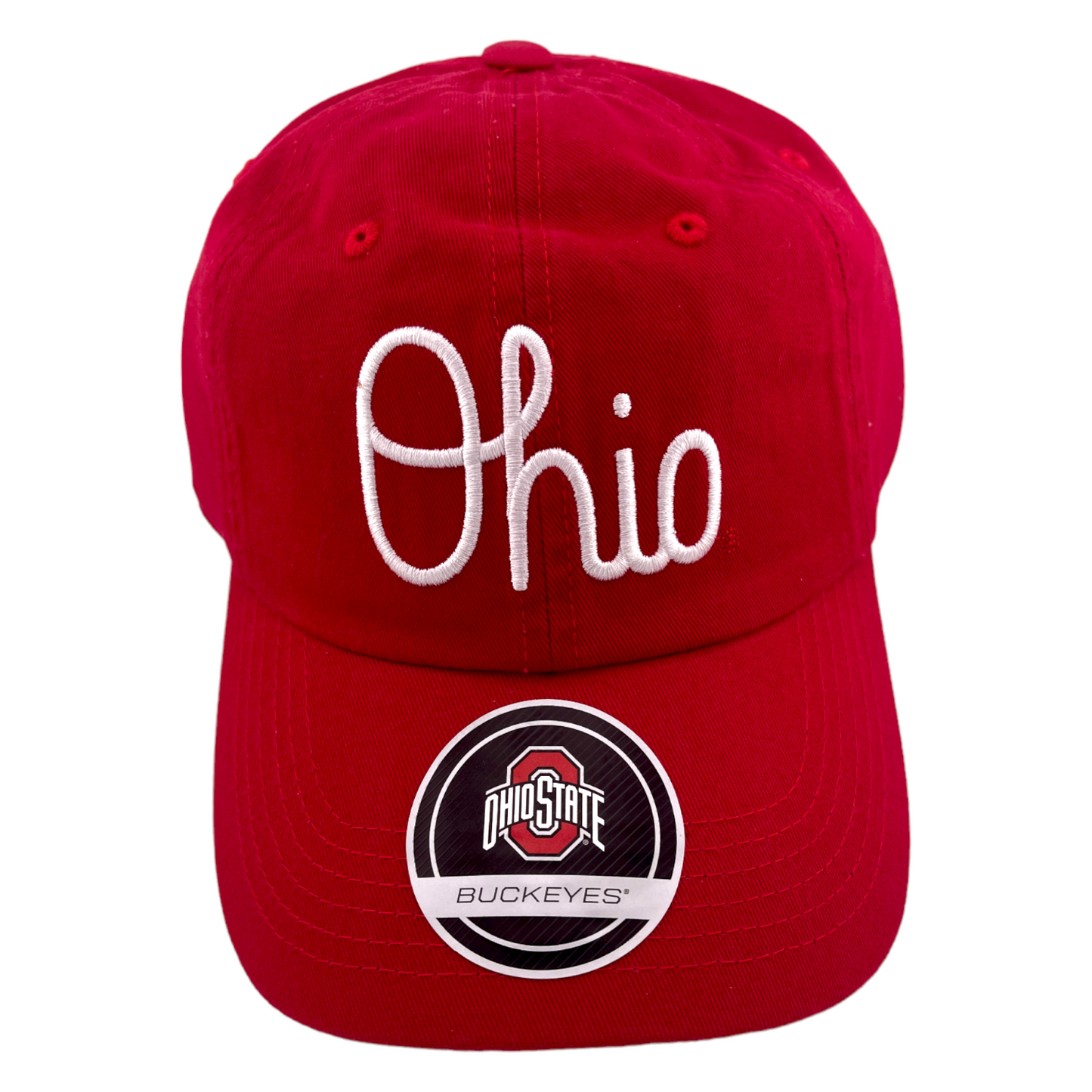 Ohio State University Buckeyes NCAA "Ohio" Script Logo Adjustable Dad Hat Cap