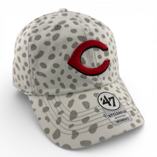 '47 Brand Cincinnati Reds MLB Cheetah Clean Up Women's Adjustable Dad Hat Cap