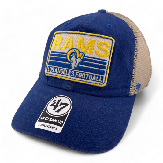 47 Brand Los Angeles Rams NFL Four Stroke Clean Up Mesh Back Adjustable Dad Hat