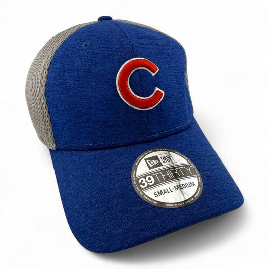 New Era Chicago Cubs MLB Blue Heather Neo Mesh 39Thirty Stretch Fit Hat Cap