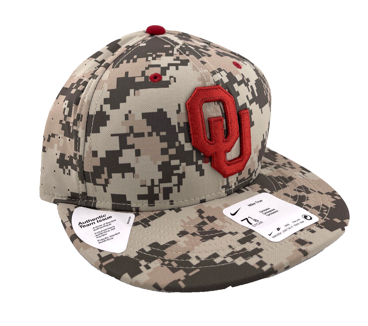 Nike True University of Oklahoma Sooners OU NCAA Camo Team Fitted Hat Cap