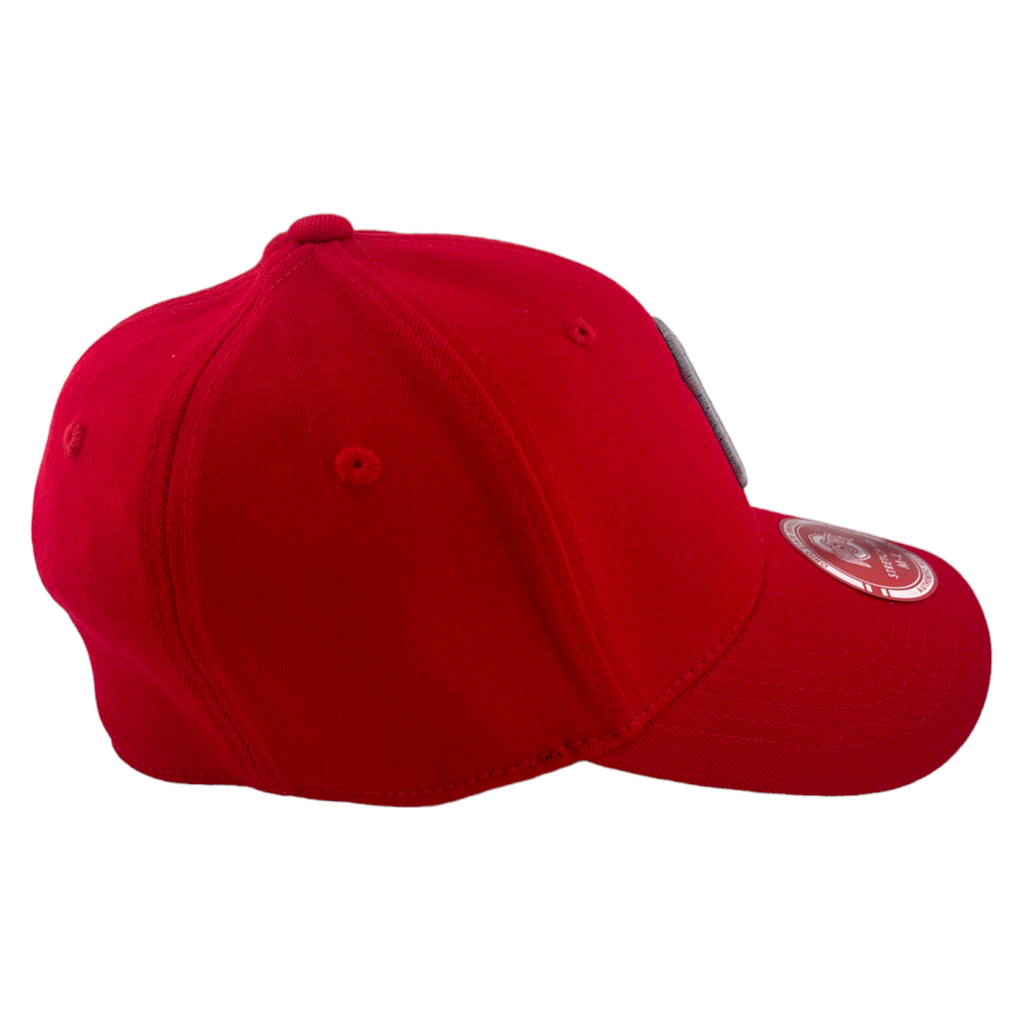 Ohio State University Buckeyes Red/Grey "O" Logo Memory Fit Flex Stretch Fit Hat Cap