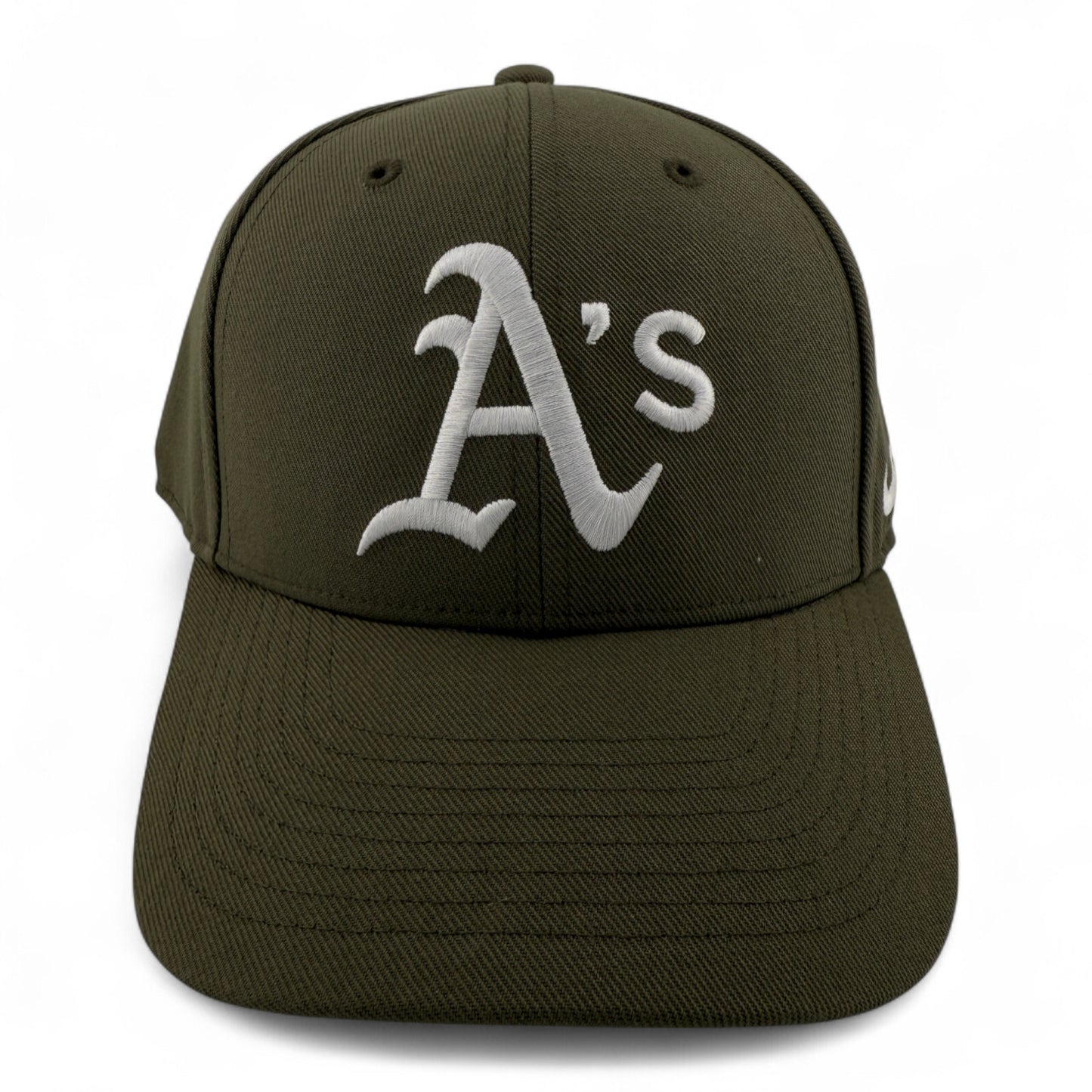 Nike Oakland Athletics A's MLB Olive Green Club Cap Structured Adjustable Hat