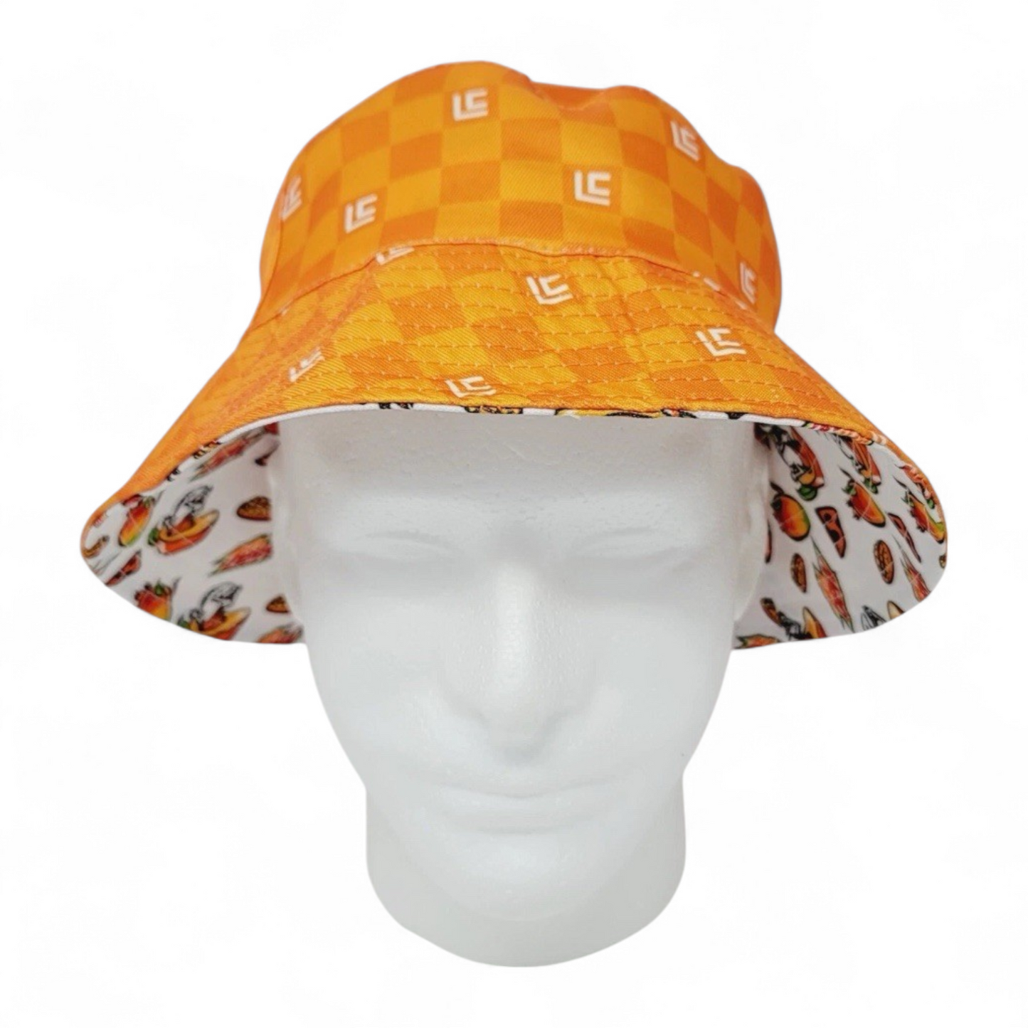 2PK Little Caesars Mountain Dew Mango Rush Reversible Bucket Hat Limited Edition