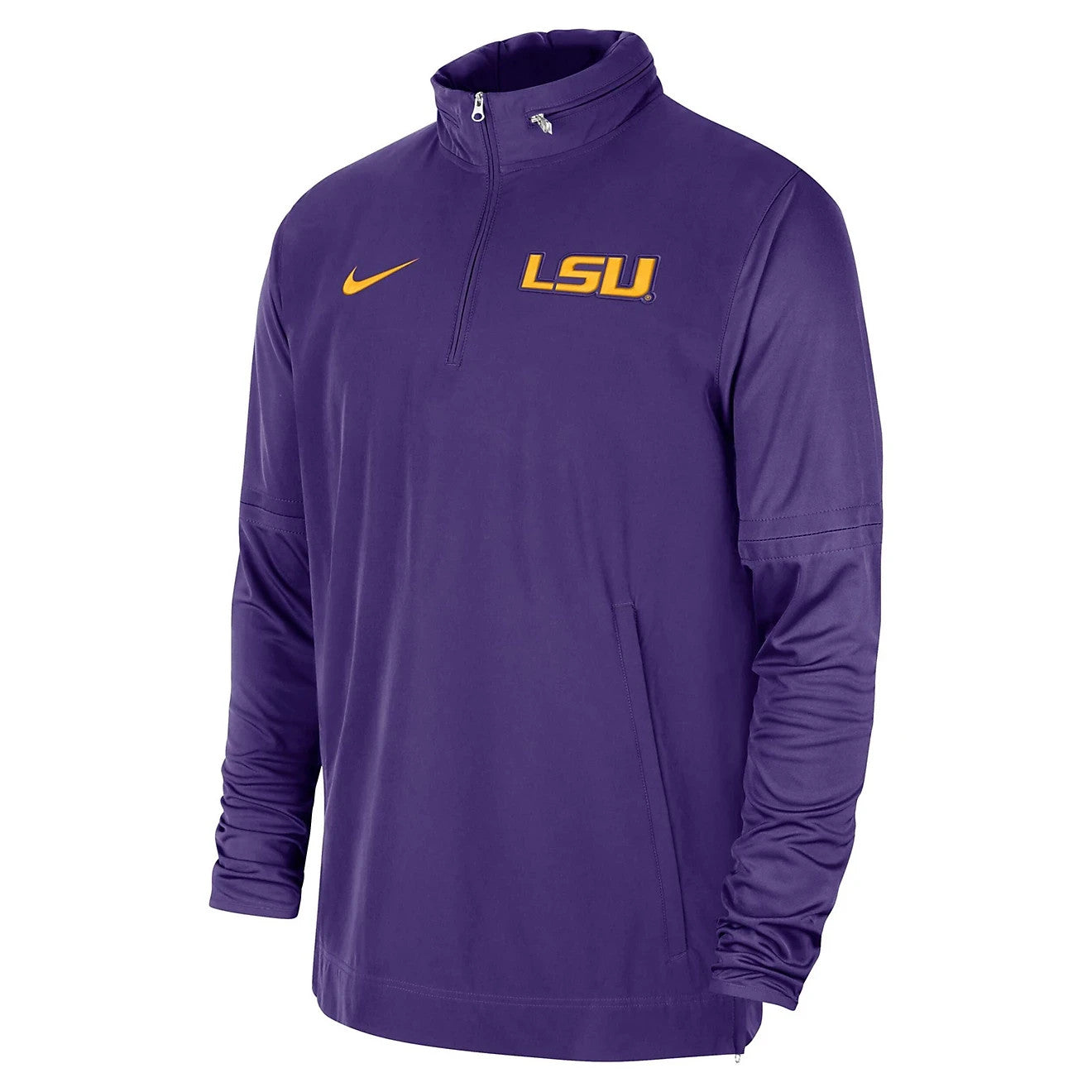 Nike Louisiana State University Tigers LSU 2023 Coach Half-Zip Hooded Jacket L