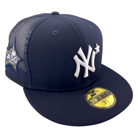 New Era New York Yankees 2022 ASG Side Patch Mesh Back Workout Navy 59FIFTY Hat Cap