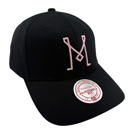 Mitchell & Ness Inter Miami CF MLS Soccer Black Snapback Adjustable Fit Hat Cap