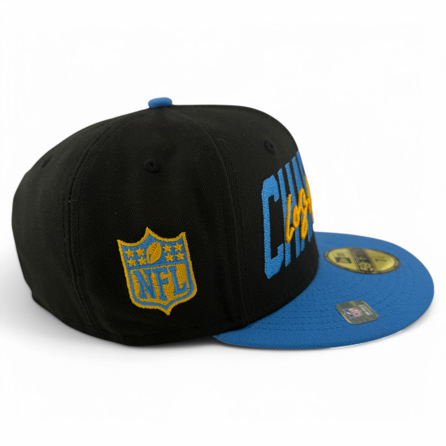 New Era Los Angeles Chargers NFL 2022 Draft On Stage Script 59FIFTY Fitted Hat