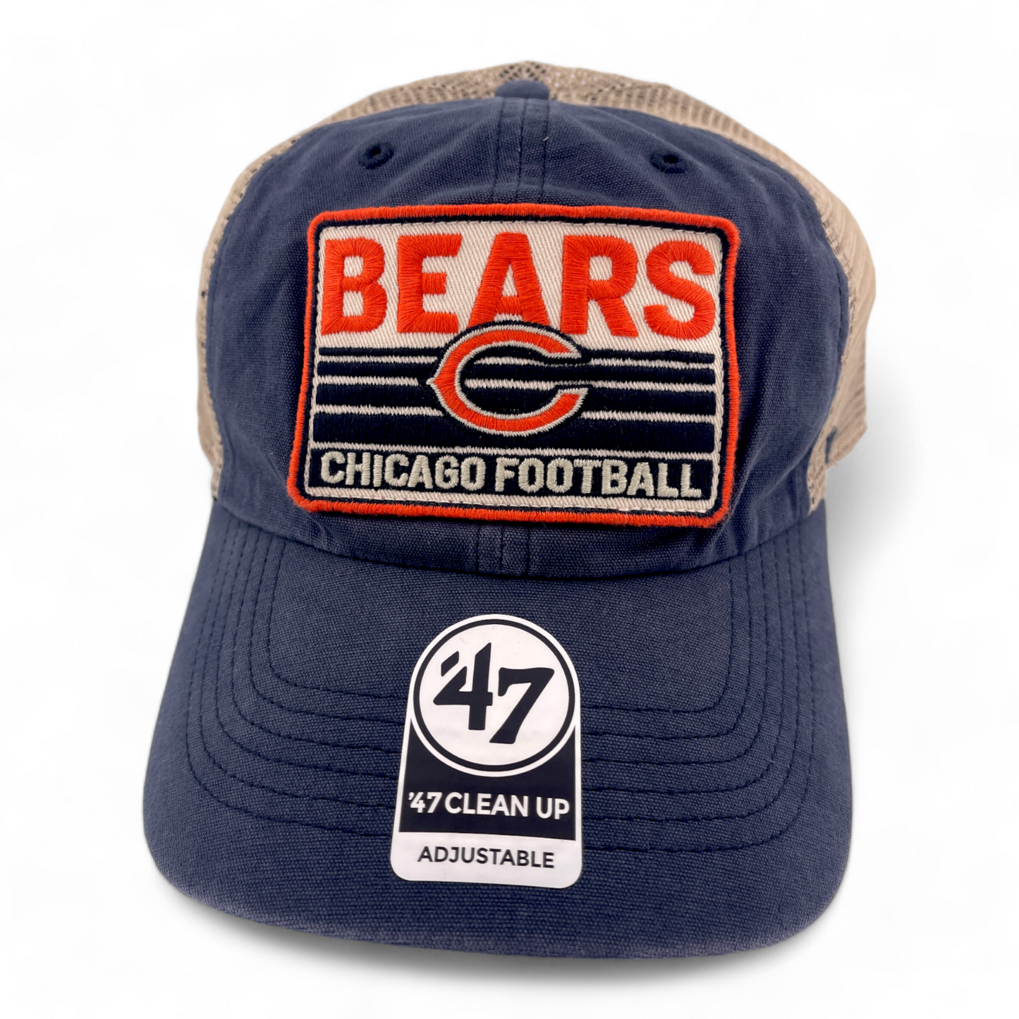 '47 Brand Chicago Bears NFL Navy Four Stroke Mesh Back Clean Up Adjustable Hat Cap