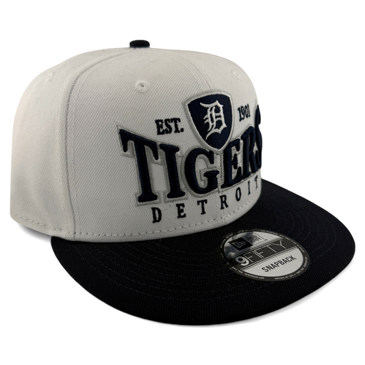 New Era Detroit Tigers MLB Crest Script Logo 9FIFTY Snapback Adjustable Hat Cap
