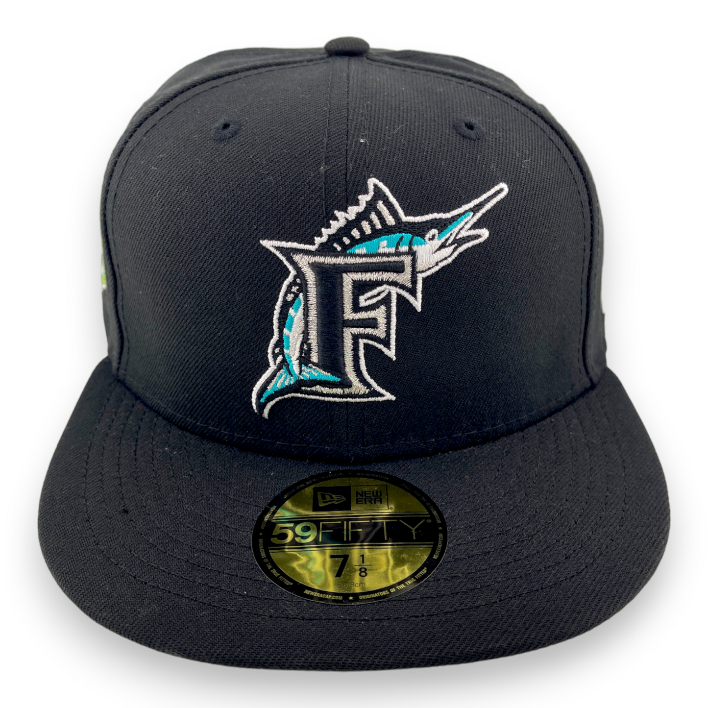 New Era Florida Marlins 1997 World Series Patch Citrus Pop Yellow UV 59FIFTY Hat Cap