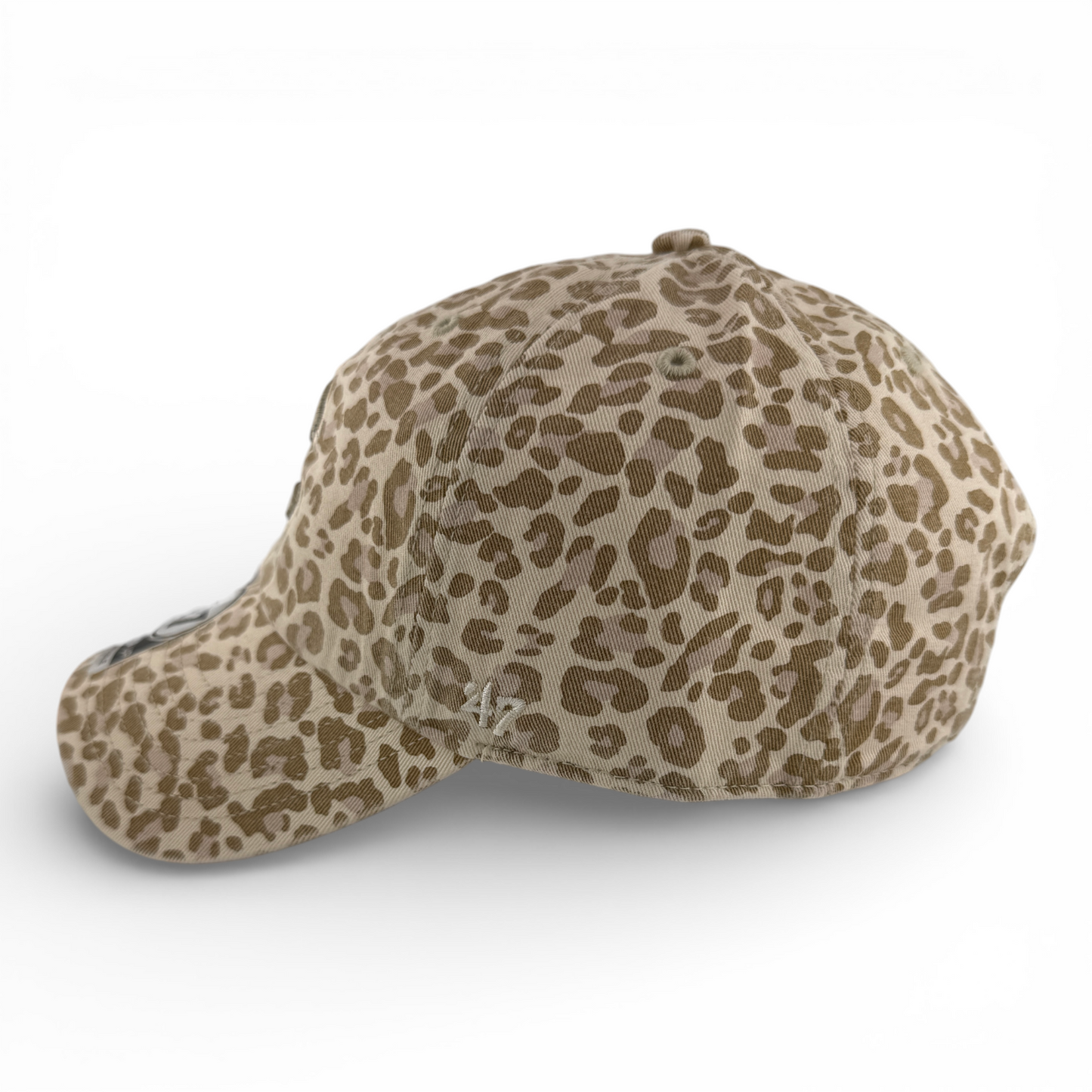 '47 Brand Chicago Cubs MLB Tan Khaki Leopard Clean Up Adjustable Dad Hat Cap