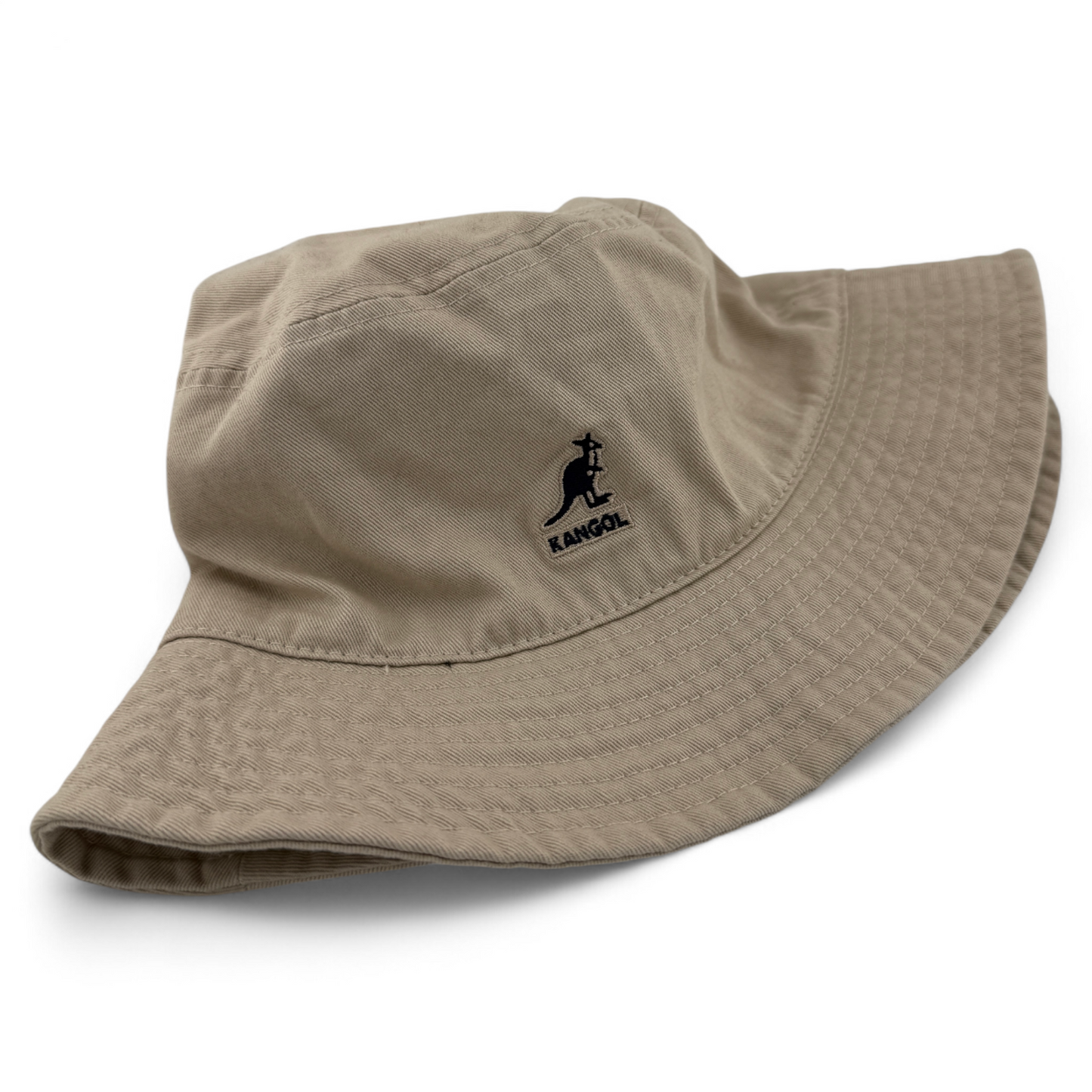 Kangol Washed Khaki Tan Black Logo K4224HT Boonie Bucket Hat Unisex Adult Sizes