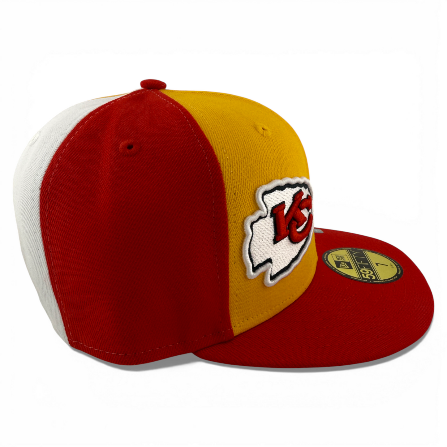 New Era Kansas City Chiefs NFL 2023 Sideline Split Logo 59FIFTY Fitted Hat Cap