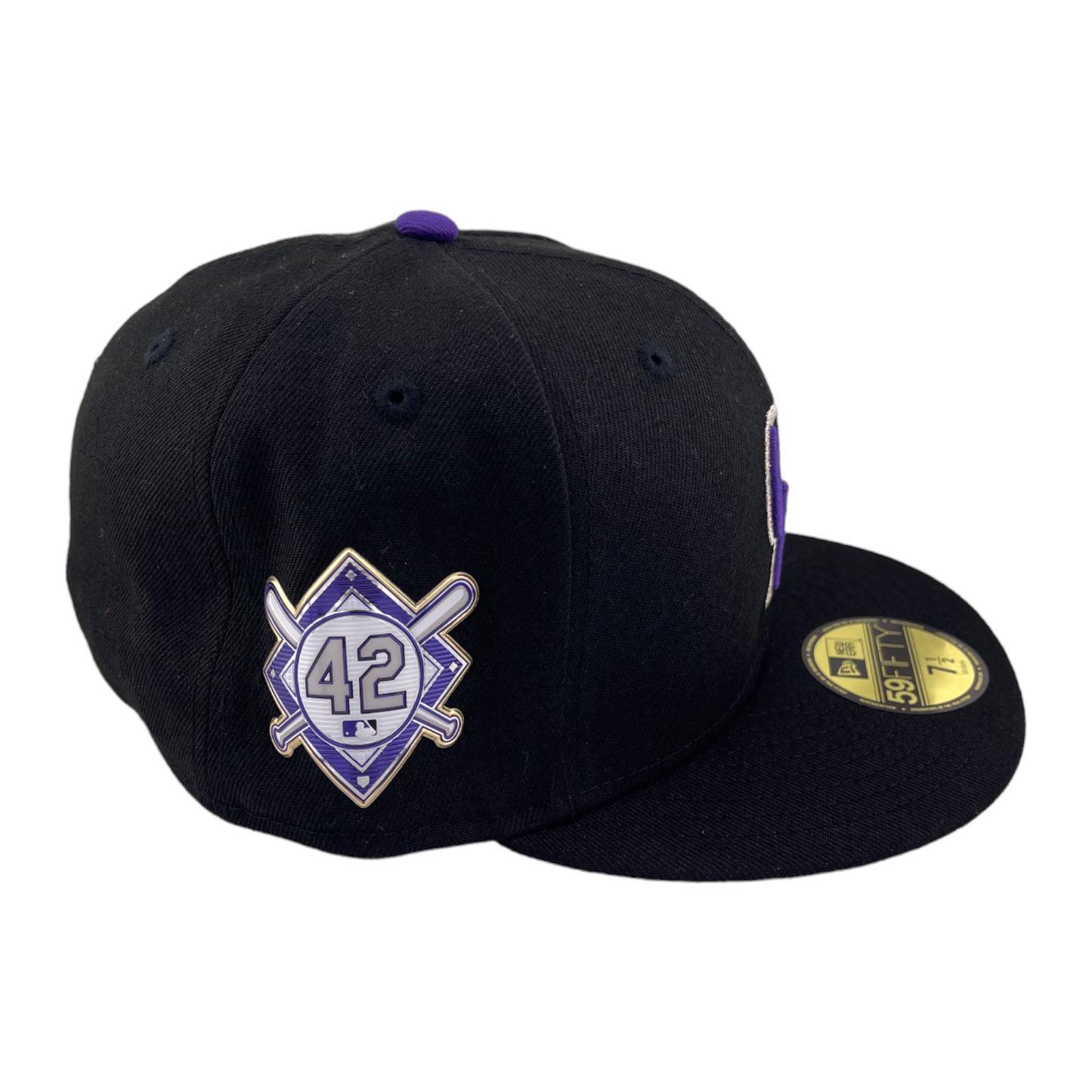 New Era Colorado Rockies #42 Jackie Robinson Day Black UV 59FIFTY Fitted Hat Cap