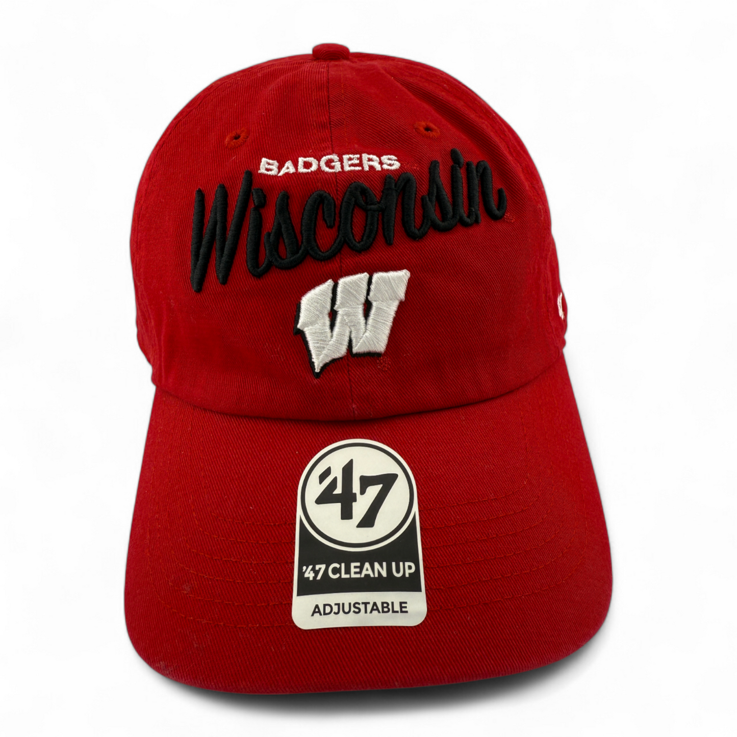'47 Brand University of Wisconsin Badgers NCAA Clean Up Adjustable Dad Hat Cap