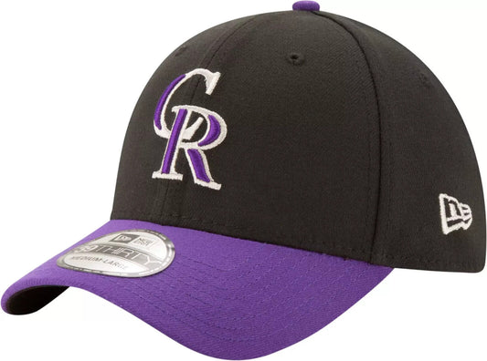 New Era Colorado Rockies MLB Team Classic Black Purple 39Thirty Flex Fit Hat Cap