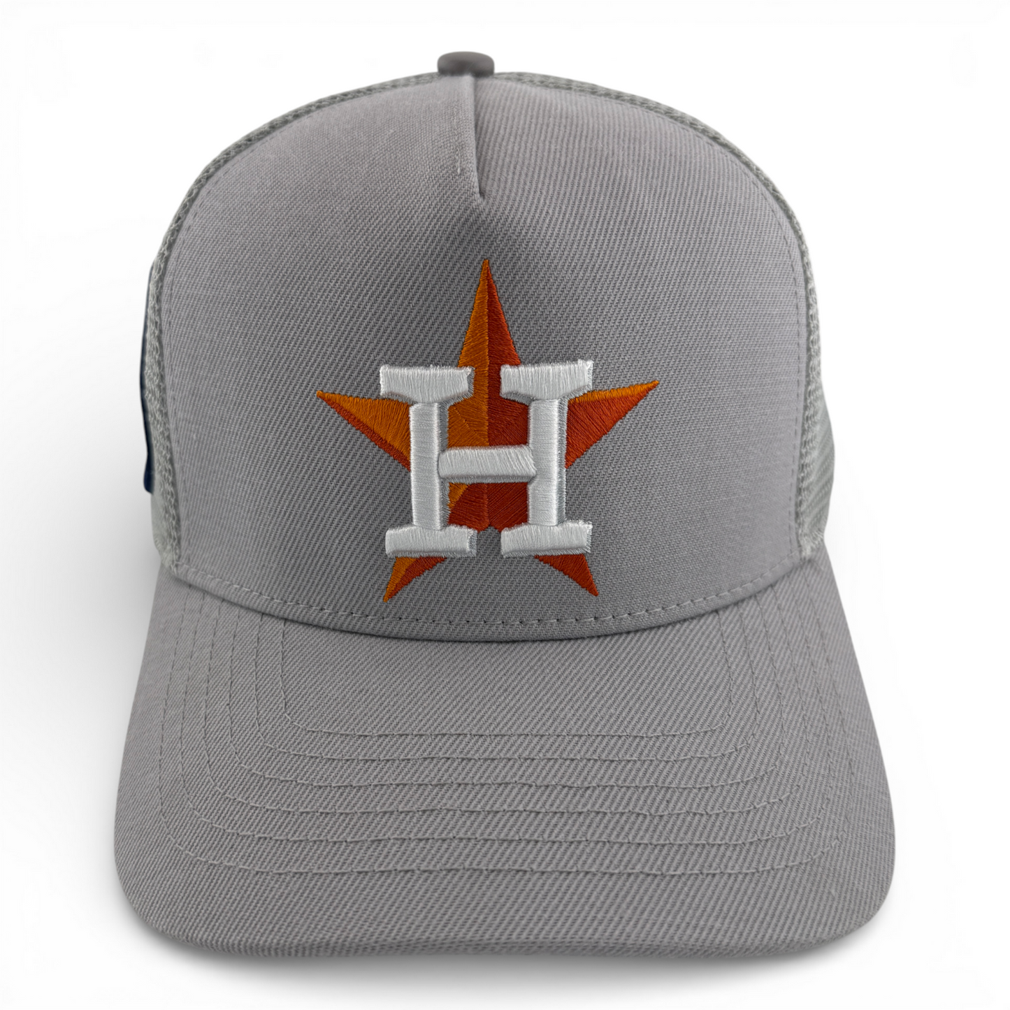 Pro Standard Houston Astros MLB Grey Mesh Trucker Adjustable Snapback Hat Cap