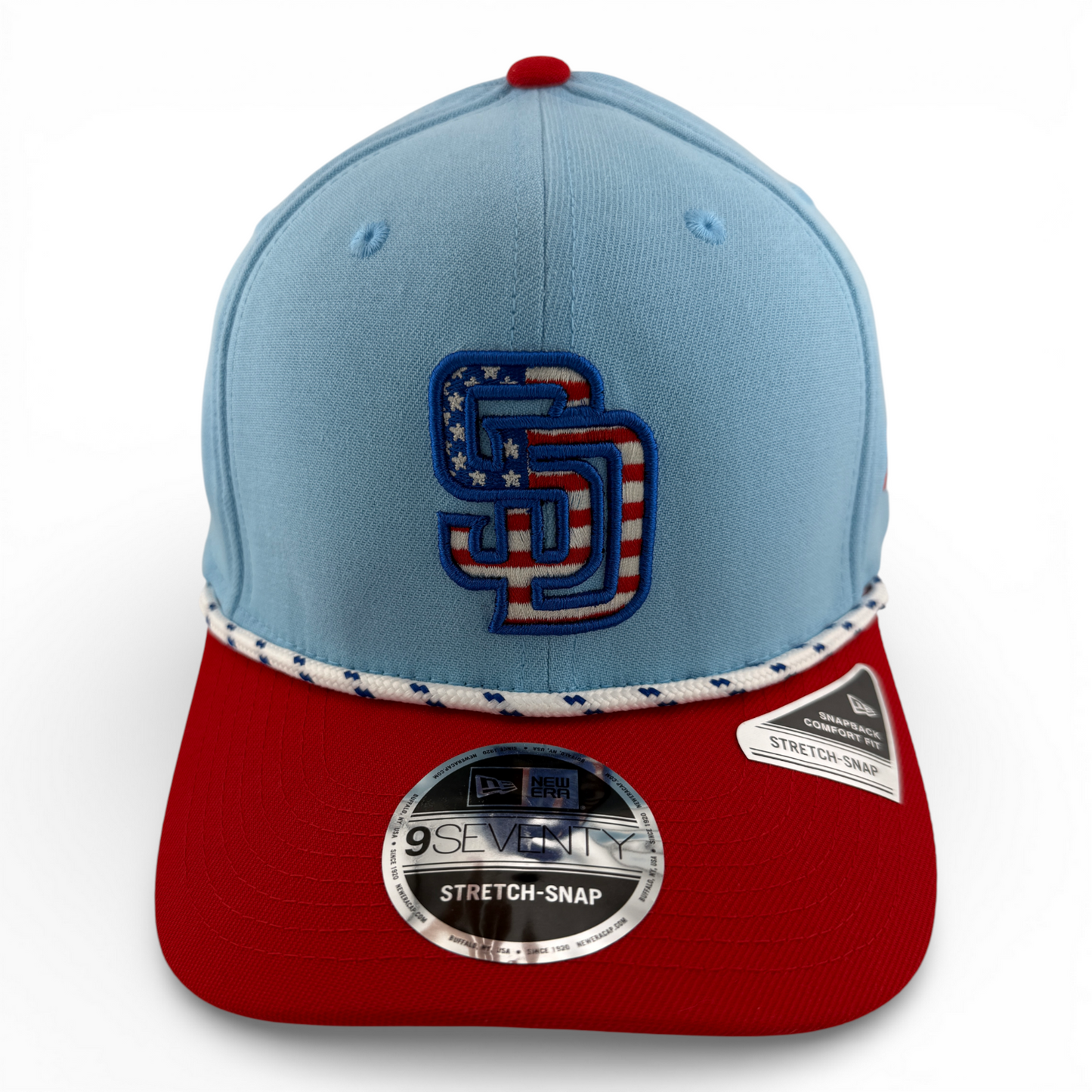 New Era San Diego Padres MLB 2025 4th of July Rope 9Seventy Snapback Adjustable