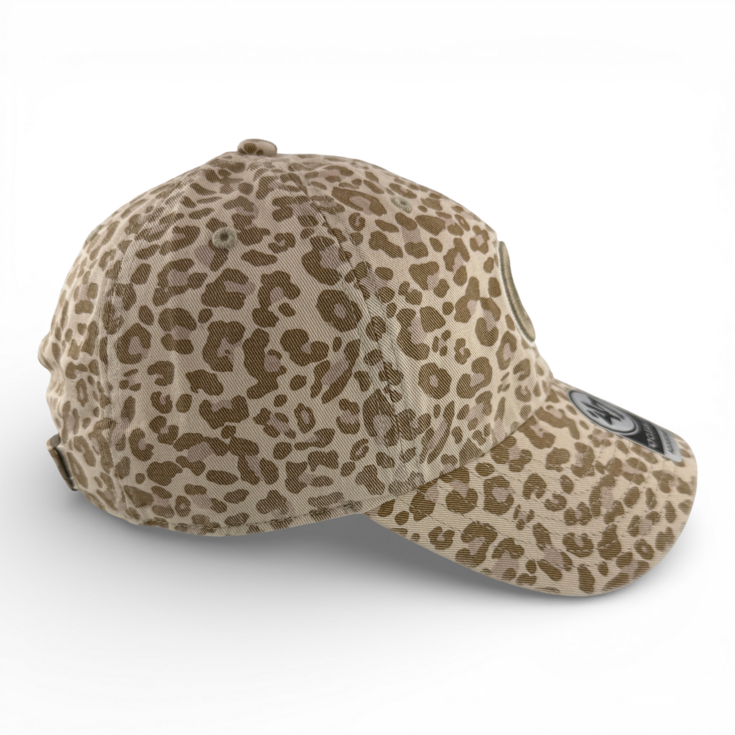 '47 Brand Chicago Cubs MLB Tan Khaki Leopard Clean Up Adjustable Dad Hat Cap