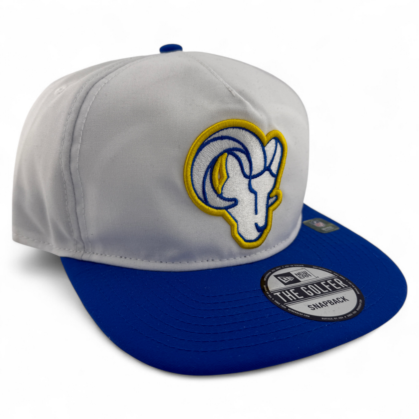New Era Los Angeles Rams NFL 24 Training Golfer A-Frame Snapback Adjustable Hat