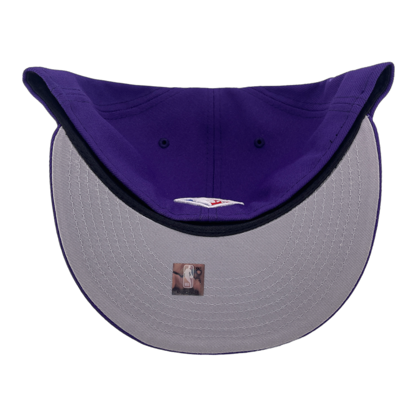 New Era Los Angeles Lakers Back Half 75th Patch Purple/Grey 59Fifty Fitted Hat Cap